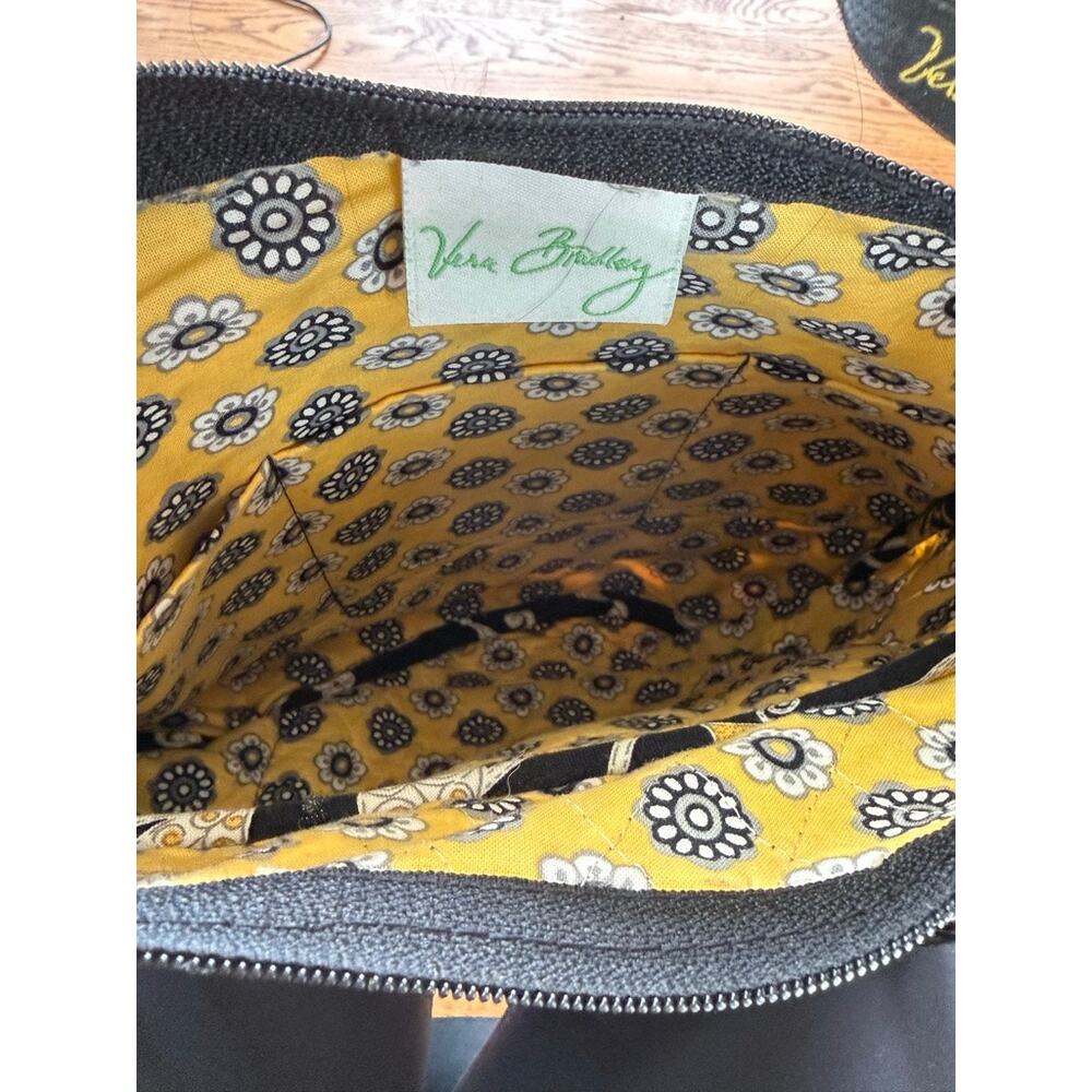 Vera Bradley English Meadow Black and Yellow Shoulder Crossbody Bag - Picture 5 of 5
